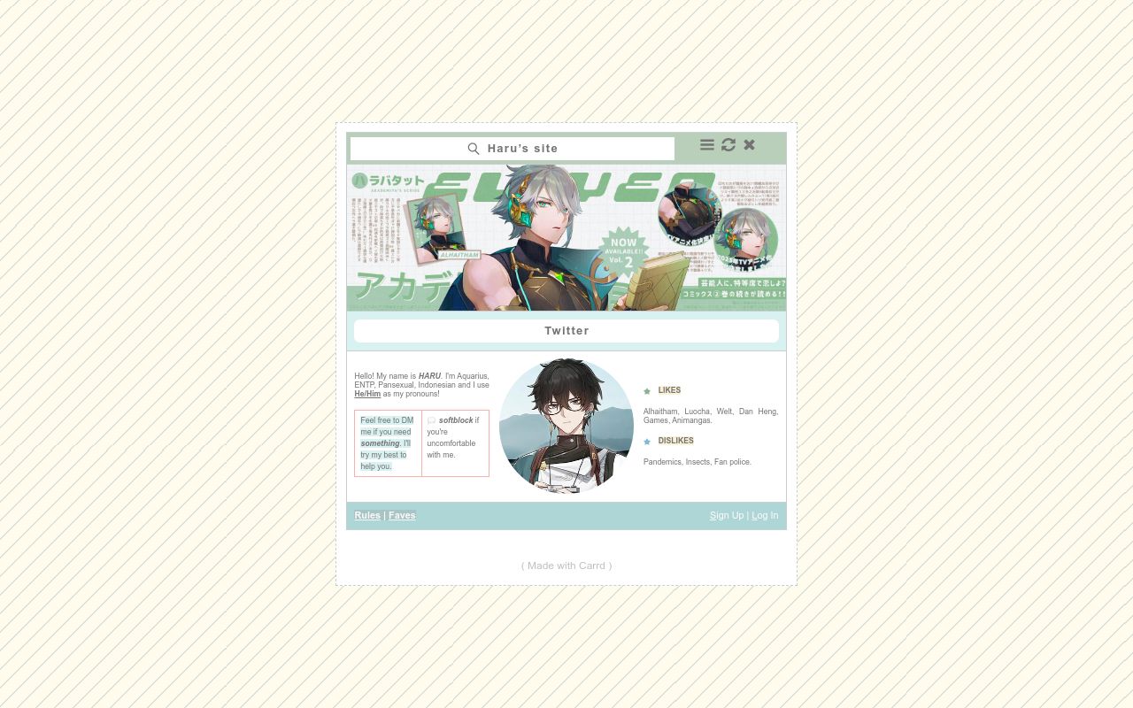 Carrd profile picture for @nacht